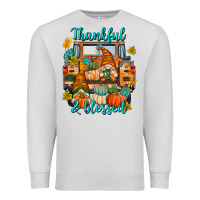 Dove Grey Thankful Blessed Premium Sweatshirt - texasbilliewilder