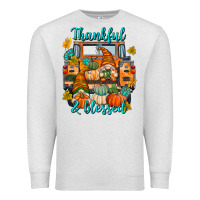 Oatmeal Heather Thankful Blessed Premium Sweatshirt - texasbilliewilder