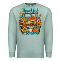 Seafoam Thankful Blessed Premium Sweatshirt - texasbilliewilder