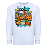 White Thankful Blessed Premium Sweatshirt - texasbilliewilder