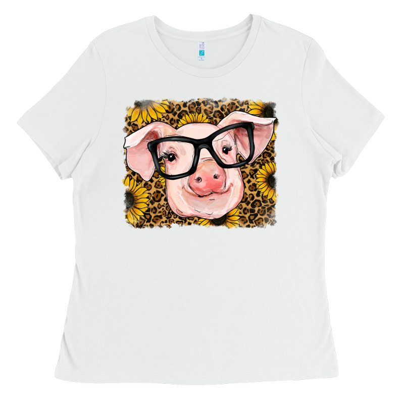 Sunflowers Pig Ladies Tee by RanaPortraitStore | Teevron
