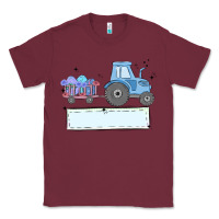 Burgundy easter tractor boy Classic Tee - MaliasSmallBusiness