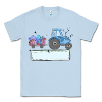 Dusty Blue easter tractor boy Classic Tee - MaliasSmallBusiness