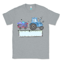 Heather Grey easter tractor boy Classic Tee - MaliasSmallBusiness