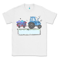 White easter tractor boy Classic Tee - MaliasSmallBusiness
