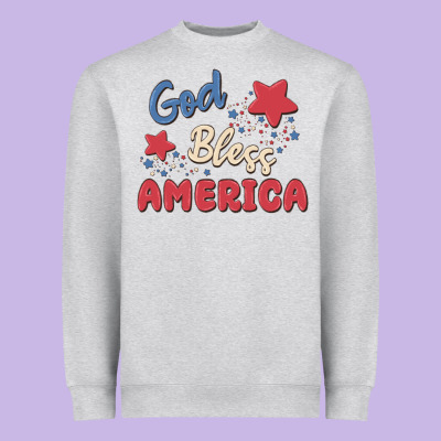 God Bless America Heavyweight Sweatshirt Designed By Maliassmallbusiness
