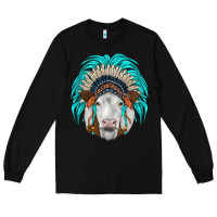 Black simmental indian headdress Long Sleeve Tee - JahusDesignShop