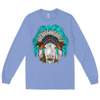 Colony Blue simmental indian headdress Long Sleeve Tee - JahusDesignShop