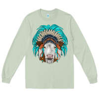 Matcha simmental indian headdress Long Sleeve Tee - JahusDesignShop