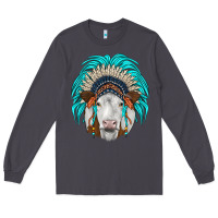 Smoke simmental indian headdress Long Sleeve Tee - JahusDesignShop