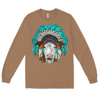 Toasted Coconut simmental indian headdress Long Sleeve Tee - JahusDesignShop