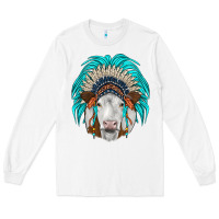 White simmental indian headdress Long Sleeve Tee - JahusDesignShop