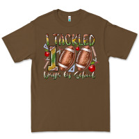 Cacao I Tackled 100 Days of School Premium Tee - RacoonDesign
