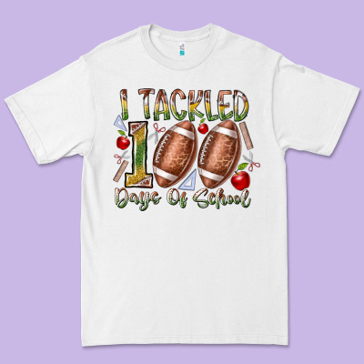 I Tackled 100 Days Of School Premium Tee Designed By Racoondesign