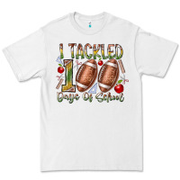 White I Tackled 100 Days of School Premium Tee - RacoonDesign
