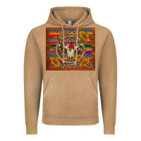 Vintage Camel serape sunflowers bull skull background Vintage Hoodie - Artiststas