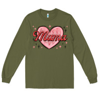 Army Green mama valentines Long Sleeve Tee - MaliasSmallBusiness