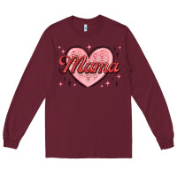 Burgundy mama valentines Long Sleeve Tee - MaliasSmallBusiness