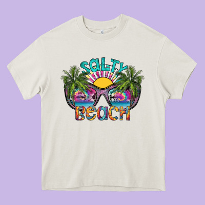 Salty Beach Heavy Core Tee Designed By Sublimationcraftshop