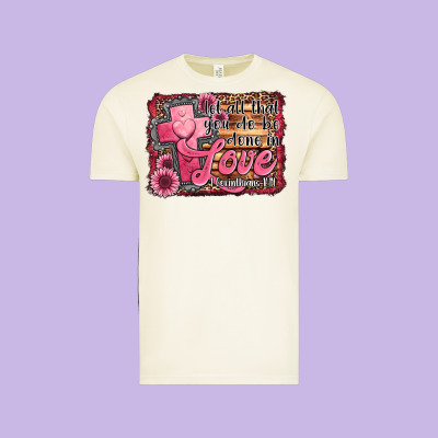 Let All That You Do Be Done In Love Vintage Tee Designed By Jasminsmagicworld