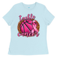 Tackle Cancer Basketball Ladies Tee | Teevron