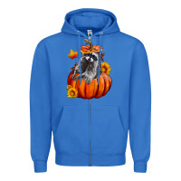 True Royal Fall Pumpkin Raccoon Zipper Hoodie - LillyAllenDesigns