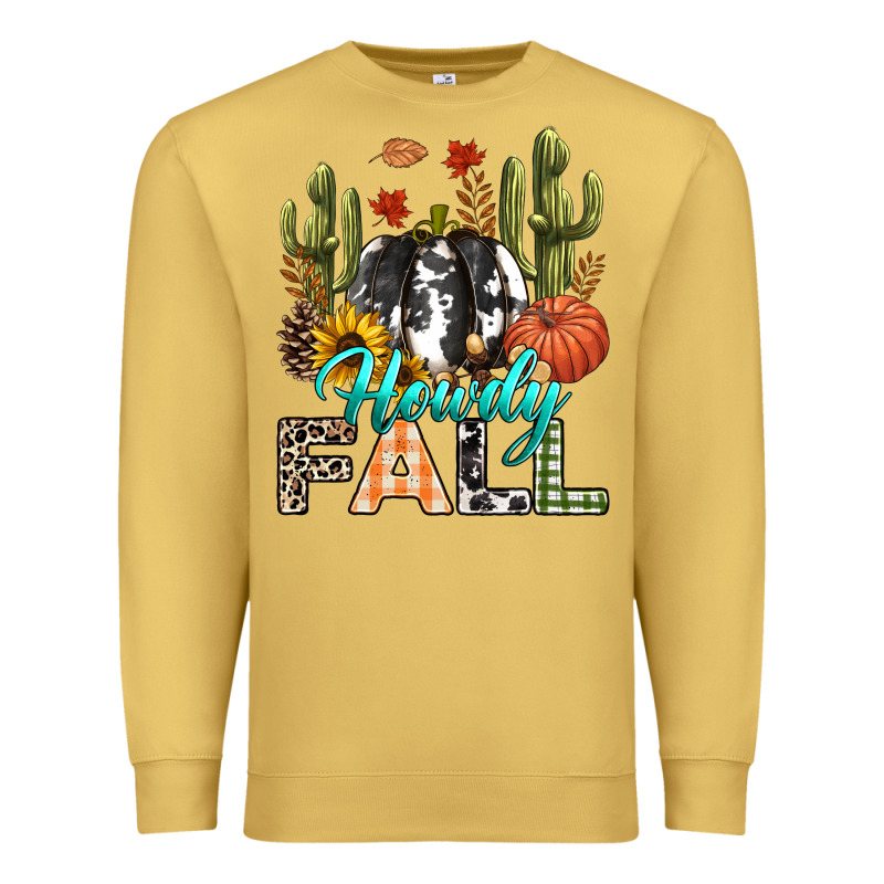Howdy Fall Premium Sweatshirt by texasbilliewilder | Teevron