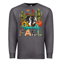 Charcoal Heather Howdy Fall Premium Sweatshirt - texasbilliewilder