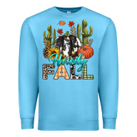Ocean Blue Howdy Fall Premium Sweatshirt - texasbilliewilder