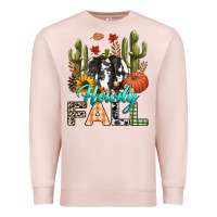 Pale Pink Howdy Fall Premium Sweatshirt - texasbilliewilder