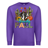 Purple Howdy Fall Premium Sweatshirt - texasbilliewilder
