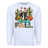 White Howdy Fall Premium Sweatshirt - texasbilliewilder