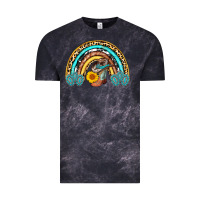 Cloud Black cowboy boots and hat rainbow Vintage Tee - AdoDesignShop