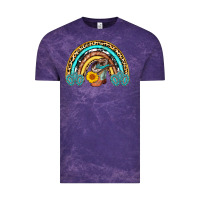 Cloud Purple cowboy boots and hat rainbow Vintage Tee - AdoDesignShop