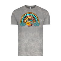 Cloud Rock cowboy boots and hat rainbow Vintage Tee - AdoDesignShop