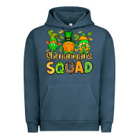 Pigment Midnight Navy St. Patrick's Shenanigans squad gnomies Urban Hoodie - OliviaCreatesArt