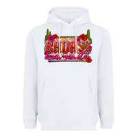 White Badass Mamacita Heavyweight Hoodie - texasbilliewilder