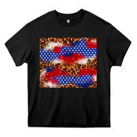 Black 4th of July USA flag leopard 20oz tumbler Heavy Core Tee - Neo Western