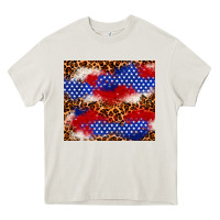 Cream 4th of July USA flag leopard 20oz tumbler Heavy Core Tee - Neo Western