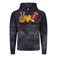 Cloud Black peace love football Vintage Hoodie - AdoDesignShop