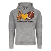 Cloud Rock peace love football Vintage Hoodie - AdoDesignShop