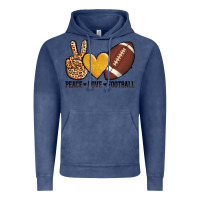 Vintage Denim peace love football Vintage Hoodie - AdoDesignShop