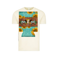 Vintage Arctic mom hereford cattle sunflowers on tooled leather regular can cooler Vintage Tee - BarkalooDesign