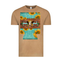 Vintage Camel mom hereford cattle sunflowers on tooled leather regular can cooler Vintage Tee - BarkalooDesign