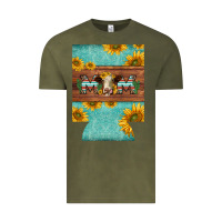 Vintage Olive mom hereford cattle sunflowers on tooled leather regular can cooler Vintage Tee - BarkalooDesign
