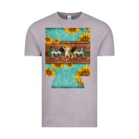 Vintage Zinc mom hereford cattle sunflowers on tooled leather regular can cooler Vintage Tee - BarkalooDesign