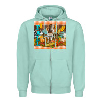 Seafoam Fall With Baby Goat Zipper Hoodie - LillyAllenDesigns
