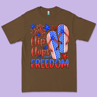 Flip Flops And Freedom Premium Tee Designed By Hra Design Shop