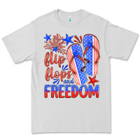 Dove Grey flip flops and freedom Premium Tee - HRA Design Shop