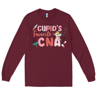 Burgundy cupids favorite cna Long Sleeve Tee - MaliasSmallBusiness